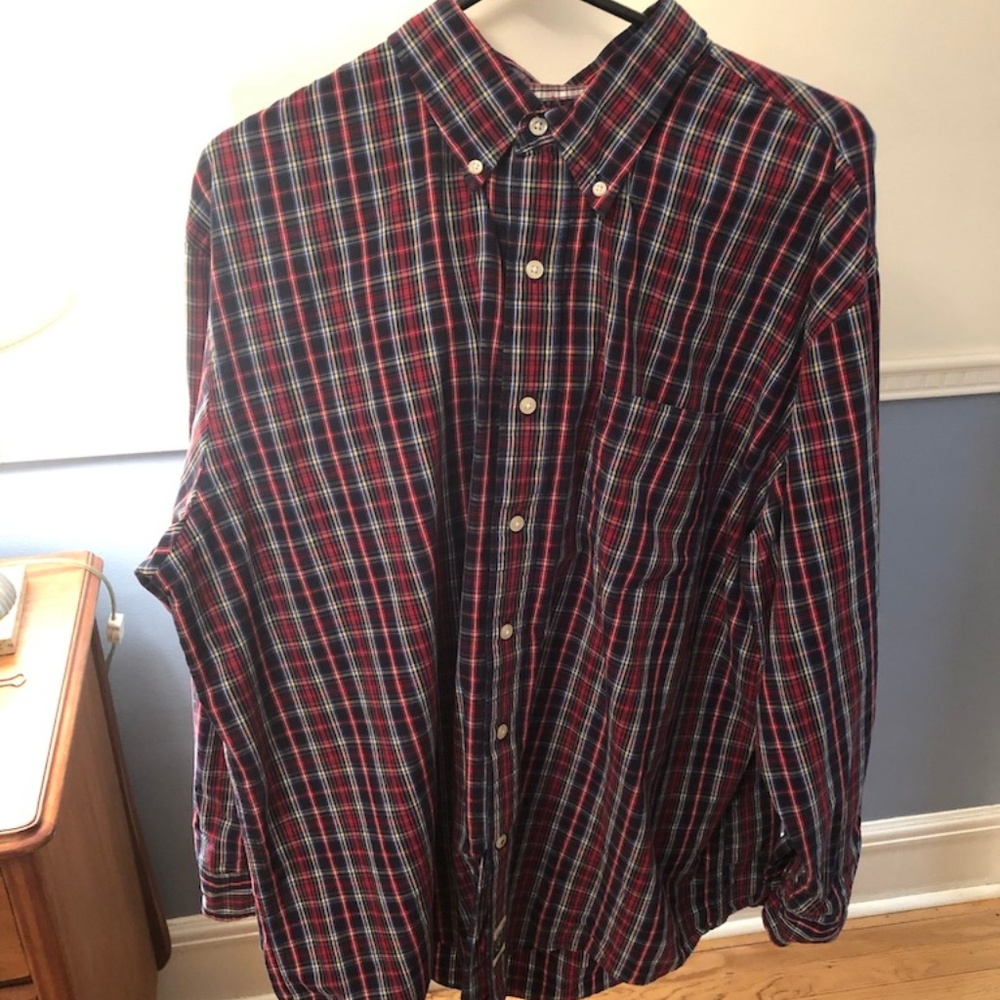 EUC - Men's Izod Plaid Button Down size XL